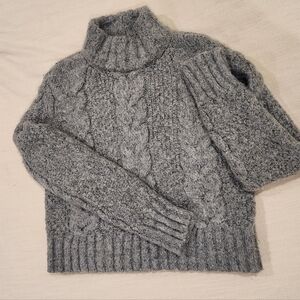 Vintage American Eagle chunky cable knit Wool blend sweater. Fisherman sweater